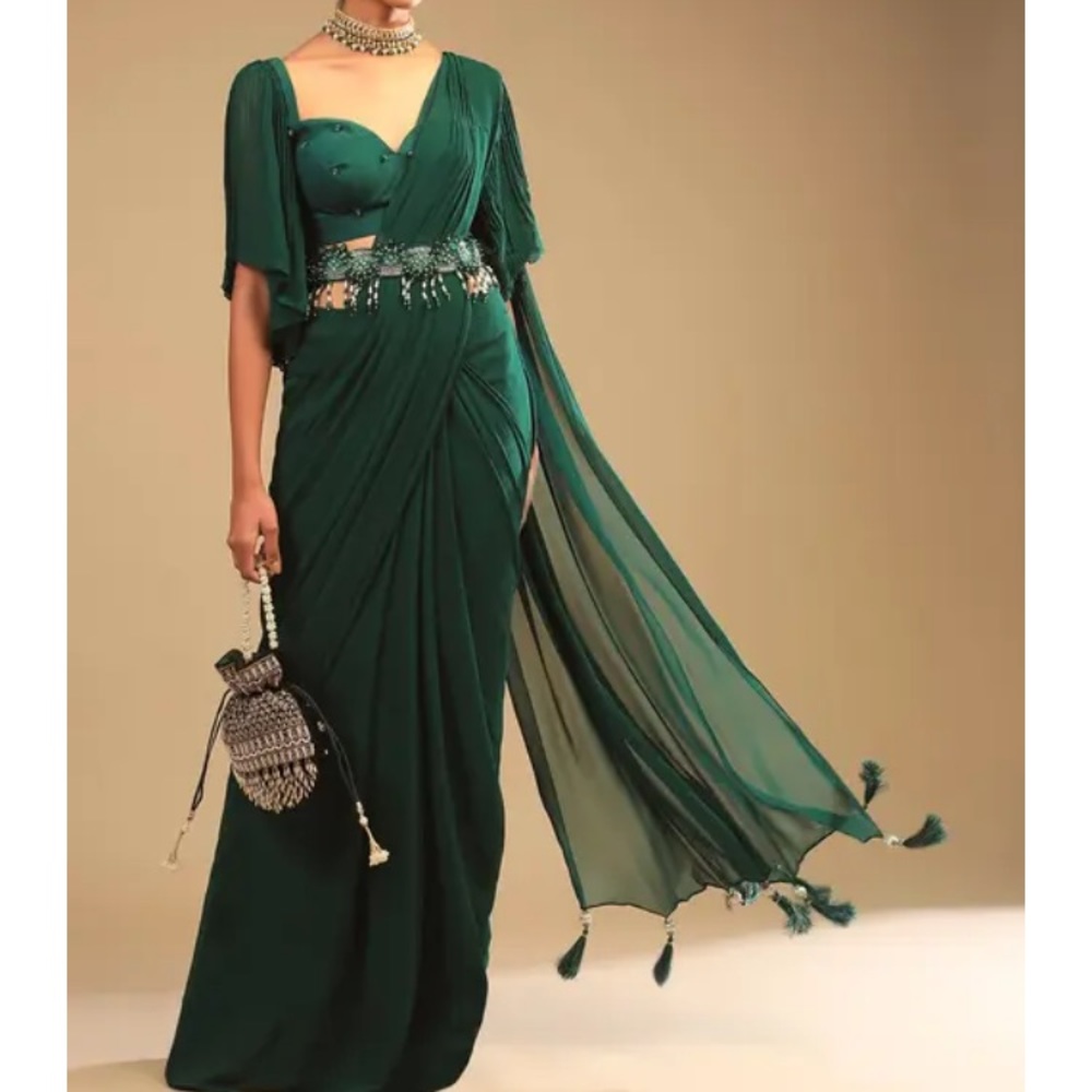 Pre Draped Modern Saree
